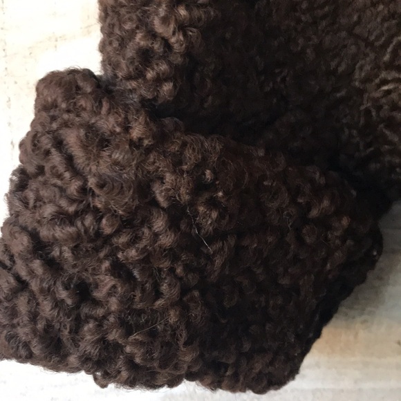 Mid-Century brown Persian lamb mink collar short coat - Picture 7 of 14